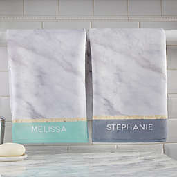 Marble Chic Personalized Hand Towel