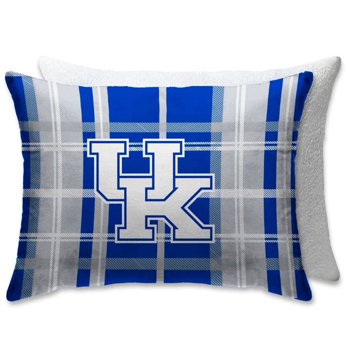University Of Kentucky Plaid Sherpa Bed Pillow Bed Bath Beyond