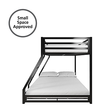 Mason Twin Over Full Metal Bunk Bed in Black. View a larger version of this product image.
