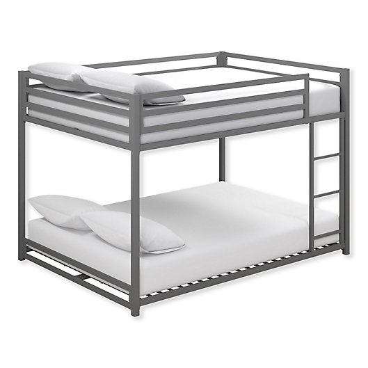 Aer Living Mason Full Over Bunk Bed In Silver, Modern Full Bunk Beds