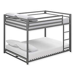 Mason Twin Over Twin Metal Bunk Bed in Silver