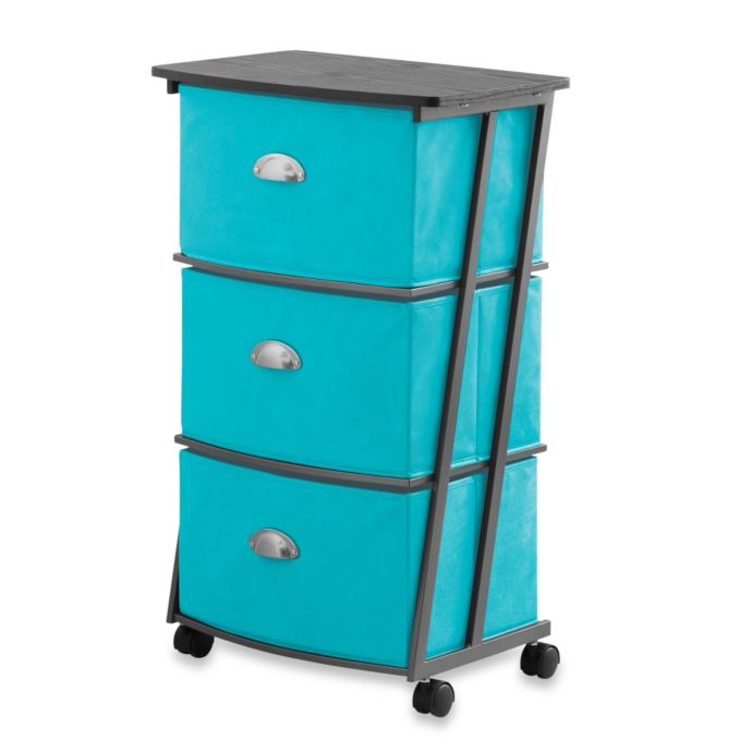 Studio 3B™ 3 Drawer Storage Cart in Peacock | Bed Bath ...