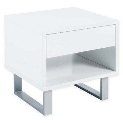 kijk in Briljant bijgeloof Newport Accent Table in Glossy White | Bed Bath & Beyond