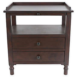 Decor Therapy Timothy 2-Drawer Side Table in Brown/Walnut