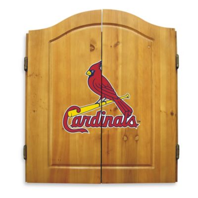 MLB St. Louis Cardinals Dartboard and Cabinet Set
