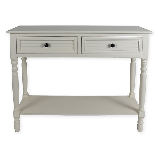 Alternate image 1 for Decor Therapy® Shutter 2-Drawer Console Table in Cream