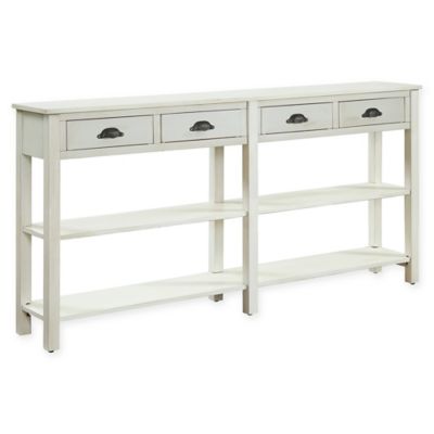 HARVEST SQUARE Sotelo Creme Crackle Console Table