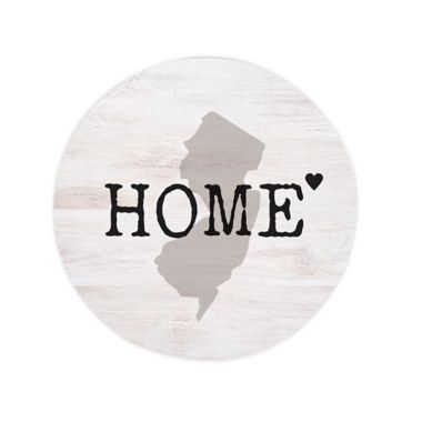 New Jersey 10-Inch Round Home State Wall Art. View a larger version of this product image.