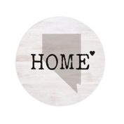 Nevada 10-Inch Round Home State Wall Art