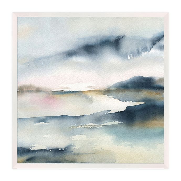 Abstract Watercolor 20 Inch Square Framed Canvas Wall Art Bed Bath Beyond