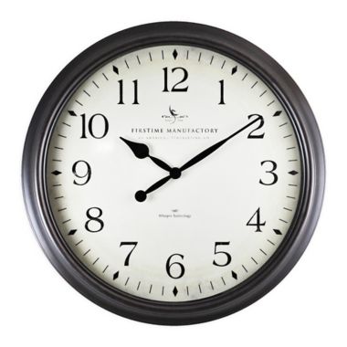 FirsTime® Avery Whisper Round Wall Clock in Oil Rubbed Bronze | Bed ...