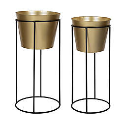 Kate and Laurel Sheely Metal Planter Stands (Set of 2)