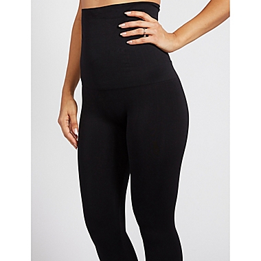 Motherhood Maternity&reg; Large/Extra Large BOUNCEBACK Seamless Compression Leggings in Black. View a larger version of this product image.