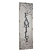 &quot;Family&quot; 11.75-Inch x 36-Inch Wood Wall Art