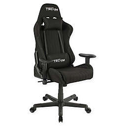 Techni Sport® Polyester Swivel Chair in Black