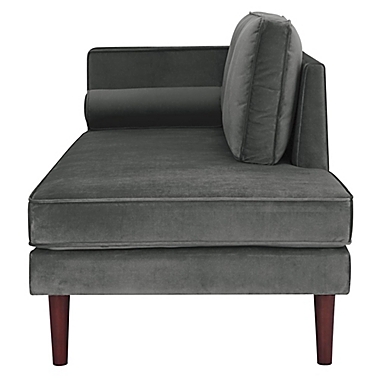 EveryRoom Danila Velvet Daybed in Grey. View a larger version of this product image.