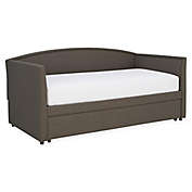 EveryRoom Camila Linen Daybed with Trundle in Grey