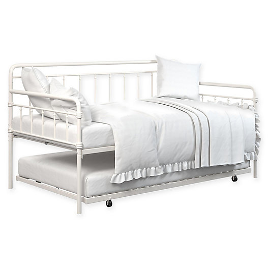 Everyroom Wyn Twin Daybed With Trundle, Iron Twin Bed With Trundle