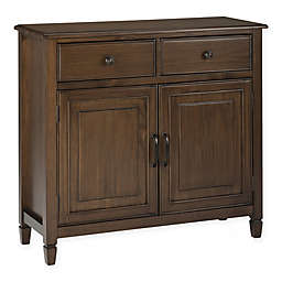 Simpli Home Connaught Solid Wood Entryway Storage Cabinet in Rustic Natural Aged Brown