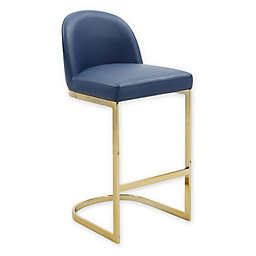 Chic Home© Liana Upholstered Bar Stool in Navy