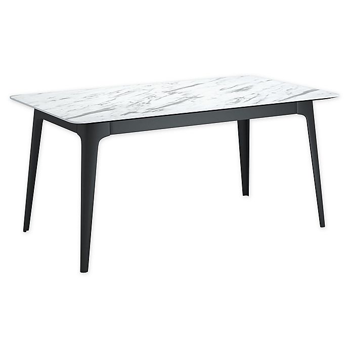 Zuo Modern Caden Dining Table In Stone, Carver Faux Stone Round Coffee Table