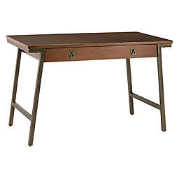 Leick Home® Empiria Laptop Desk in Walnut/Bronze
