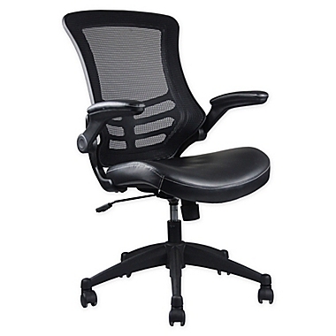 Techni Mobili Stylish Mid-Back Mesh Office Chair with Adjustable Arms in Black. View a larger version of this product image.