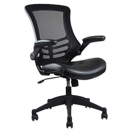 Alternate image 1 for Techni Mobili Stylish Mid-Back Mesh Office Chair with Adjustable Arms in Black