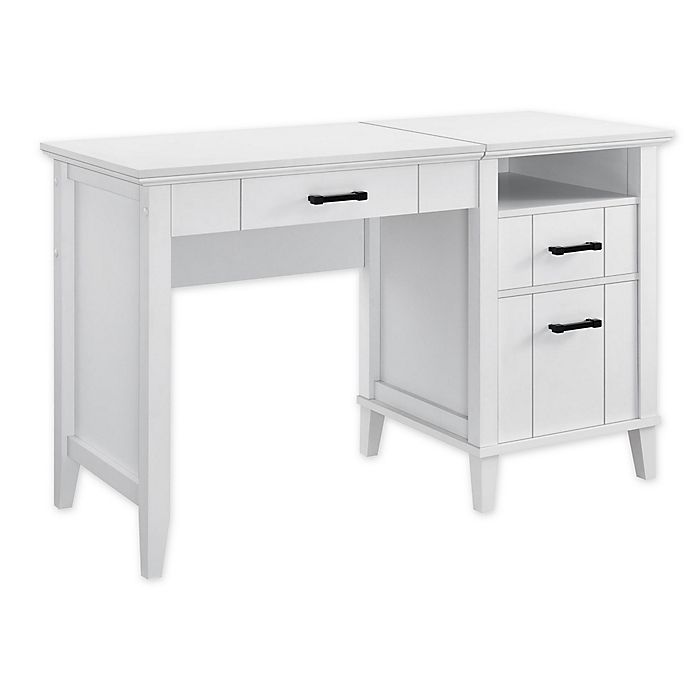 Novogratz Collection Hazelridge Lift Top Desk In White Bed Bath