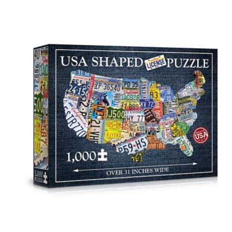 1000 Piece Usa License Plate Jigsaw Puzzle Bed Bath Beyond