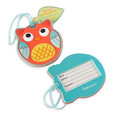 owl luggage tag