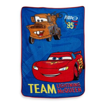 Crown Crafts Disney&reg; CARS &quot;Taking the Race&quot; Fleece Blanket in Coral