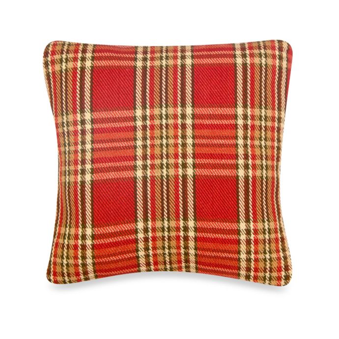 Glenna Jean Carson Square Plaid Throw Pillow In Red Gold Buybuy Baby