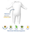 Alternate image 2 for Mustela Size 6-12M Soothing Pajamas for Extremely Dry to Eczema-Prone Skin in White