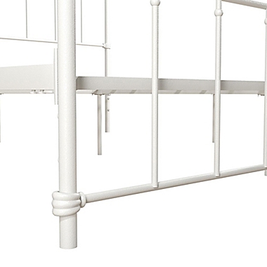 Wyn King Metal Platform Bed in White. View a larger version of this product image.