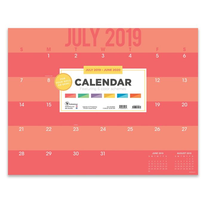 Tf Publishing Stripes July 2019 To June 2020 12 Month Desk Pad