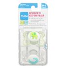 Alternate image 1 for MAM Animals 0-6M 2-Pack Pacifiers in Yellow/Grey