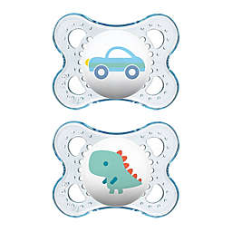 MAM Clear 0-6M 2-Pack Pacifiers in Blue