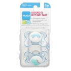 Alternate image 1 for MAM Clear 0-6M 2-Pack Pacifiers in Blue