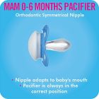 Alternate image 5 for MAM Clear 0-6M 2-Pack Pacifiers in Blue