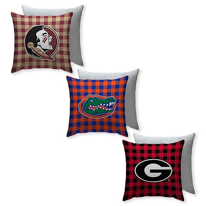 Alternate image 1 for Collegiate Checkered Square Indoor/Outdoor Throw Pillow Collection