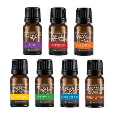 SpaRoom® Holiday Season 7-Pack 5 mL. Natural Essential Oil Variety Pack |  Bed Bath & Beyond