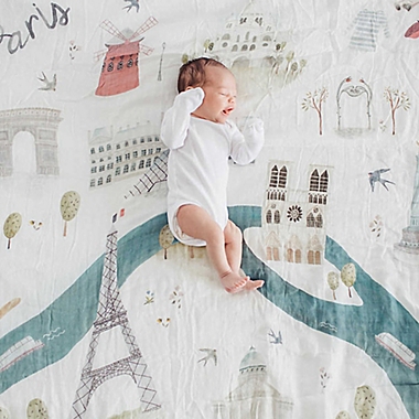 Loulou Lollipop  Paris Muslin Swaddle Blanket. View a larger version of this product image.