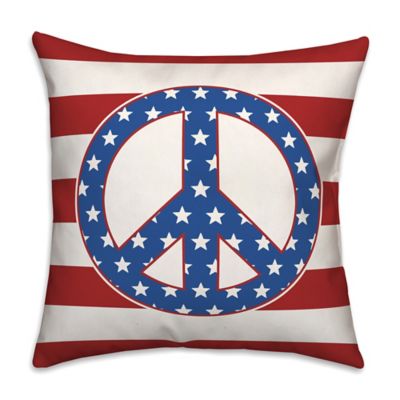 Peace Sign Throw Pillow