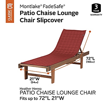 Classic Accessories&reg; Montlake Chaise Lounge Slipcover in Red. View a larger version of this product image.