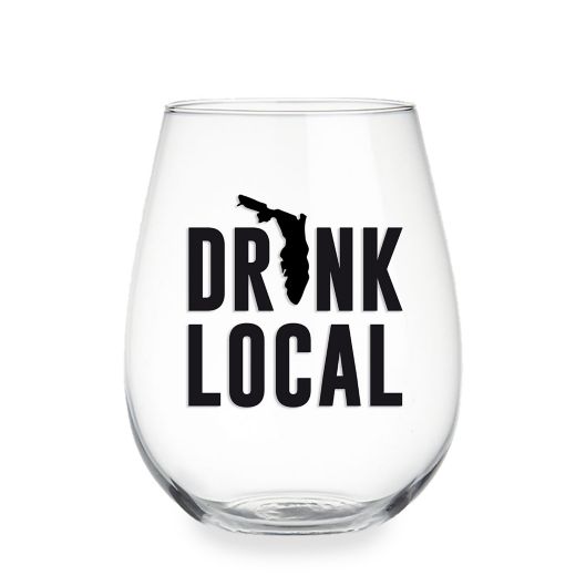 Wild Eye Designs Drink Local Florida Stemless Wine Glass Bed Bath Beyond