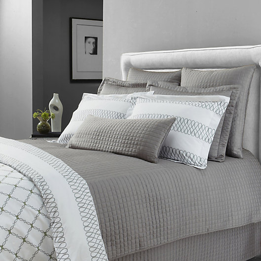 Alternate image 1 for Downtown Company Urban Quilted Cotton Standard Pillow Sham in Grey