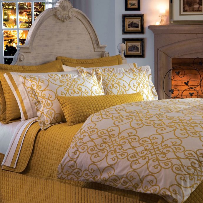 Downtown Company Urban Quilted Cotton Coverlet Set In Napel Gold