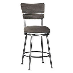 Hillsdale Furniture Melange 26-Inch Upholstered Swivel Counter Stool in Charcoal