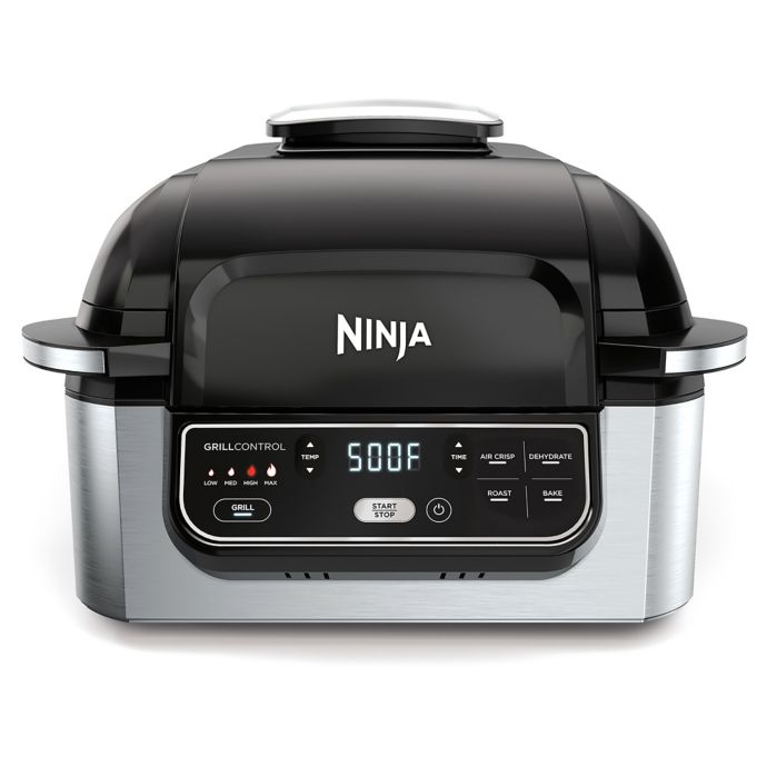 Ninja® Foodi™ 5-in-1 Indoor Grill with Air Fryer in Black\/Stainless Steel  Bed Bath & Beyond